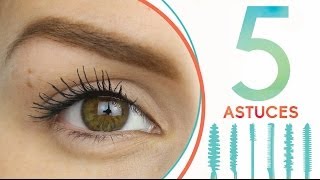 5 astuces maquillage pour des cils  longs et épais [upl. by Ahsiekin]