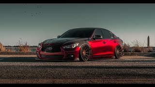 2015 Bagged Infiniti Q50  Ferrada Wheels [upl. by Shaughn]