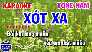 Karaoke Nhạc Sống Xót Xa  Tone Nam Tuấn Cò Karaoke [upl. by Gravante]