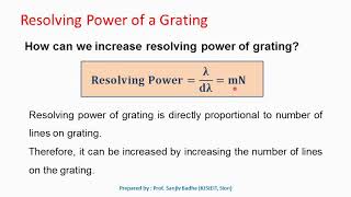 How can we increase resolving power of a grating [upl. by Deerc]