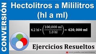 Hectolitros a Mililitros hl a ml Muy sencillo [upl. by Oby]