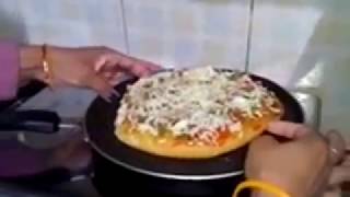 Tawa Pizza  Tawa Pizza ko ghar me banane ka tarika [upl. by Leonora]