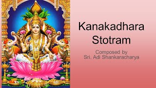 Kanakadhara Stotram Sanskrit Tamil English lyrics  Adi Shankaracharya  MS Subbalakshmi Style [upl. by Ixela]