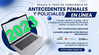 Tramitar Antecedentes Penales y Policiales 2023  Guatemala [upl. by Eillah]