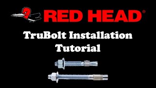 Red Head Trubolt Installation Tutorial [upl. by Eppillihp]