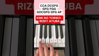 Kimi No Toriko  Rizky Ayuba Piano Tutorial [upl. by Gilbert]