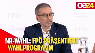 NRWahl FPÖ präsentiert Wahlprogramm [upl. by Vaclava]