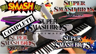 ALL FINAL DESTINATION N64 Melee Brawl Wii U Ultimate THEMES  Super Smash Bros  Piano [upl. by Wiltz]