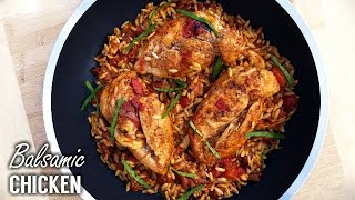 Braised Balsamic Vinegar Chicken Recipe  Whats For Din  Courtney Budzyn  Recipe 87 [upl. by Statis]