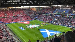 TARTAN ARMY IN COLOGNE  PREMATCH MARCH amp NATIONAL ANTHEM  EURO 2024 [upl. by Andert]