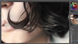 how to paint hair  digital painting [upl. by Dias]