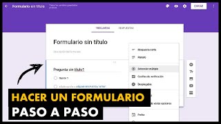 ✅ COMO HACER UN FORMULARIO EN GOOGLE FORMS 2024 🚀 Tutorial de GOOGLE FORMS [upl. by Leanor]