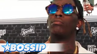 Young Thug Addresses Gay Rumors  Hip Hop Awards 2014  BOSSIP [upl. by Zevahc171]