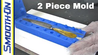 How To Make a 2 Piece Silicone Mold of a Knife  Mold Making Tutorial [upl. by Astred]