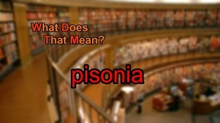 What does pisonia mean [upl. by Sher]