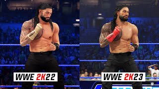 WWE 2K23 vs WWE 2K22 Basic Comparison Which one is better [upl. by Ettesus]