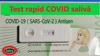 Test Rapid COVID Saliva [upl. by Ayouqat228]