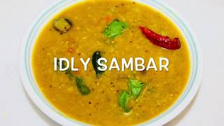 Idli Sambar Recipe Tiffin Sambar Arachuvita Tiffin Sambar Sambar for idli Dosa Pongal In Tamil [upl. by Kassi]