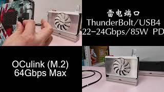 One Dock Dual Ports eGPU Dock ThunderBoltOCulilnk Comparison Testing [upl. by Fernas491]