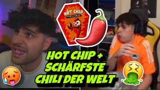 ELDOS amp ELI essen SCHÄRFSTE CHILLI der WELT amp HOTCHIP🌶️🥵 ft Willy [upl. by Ahseetal256]