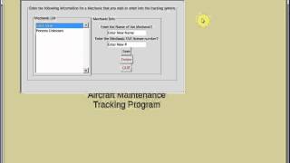 Aircraft Maintenance Program Equipment List entry [upl. by Eivlys]