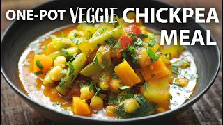 One Pot CHICKPEA VEGETABLE Recipe  Easy Vegetarian and Vegan Meals  Chickpea Recipes [upl. by Drawoh]