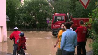 WEINGARTEN HOCHWASSER 15082011 ÜBERSCHWEMMUNG SCHERZACH [upl. by Anahsak]