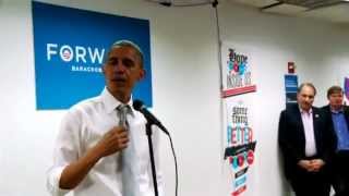 Barack Obama CriesPresident Obama Tears Up During Speech Thanking Campaign Staff Video [upl. by Vevine]