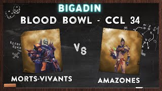 Blood Bowl Live  CCL 35  MortsVivants VS Amazones [upl. by Nogaem]