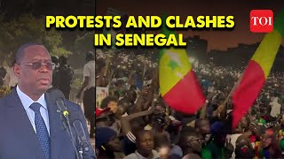 Senegal Crisis Massive Protests Erupt as President Macky Sall delays Feb 25 presidential polls [upl. by Rosemary]