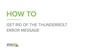 Thunderbolt Error Message How To Fix This [upl. by Iseabal]