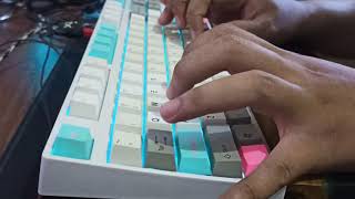 Typing Sound Mod DA Meca Warrior X RGB with Gateron Yellow [upl. by Alimrahs]