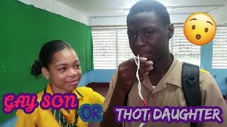 GAY SON OR THOT DAUGHTER 🌈 SCHOOL EDITION PUBLIC INTERVIEW Part 8 [upl. by Rider798]