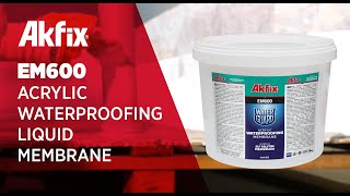 Akfix EM600 Acrylic Waterproofing Liquid Membrane [upl. by Endys]