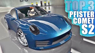 Pfister Comet S2  Best TOP 3 Customization Paint Job Guide  GTA ONLINE [upl. by Chadd]