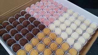 100 Brigadeiros 4 Receitas Paçoca Tradicional Beijinho e Bicho de Pé [upl. by Einahpit]