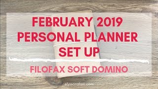 FEBRUARY 2019 EVERYDAY CARRY PERSONAL PLANNER SET UP  FILOFAX SOFT DOMINO [upl. by Ardnatal]