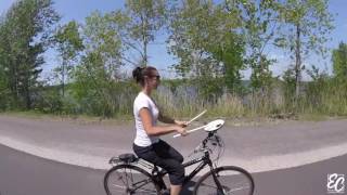 Emmanuelle Caplette Drum On A Bike [upl. by Lovash]