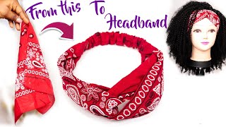 NO sewing machine  DIY 10 minutes headband using NEEDLE amp THREAD [upl. by Naenaj]