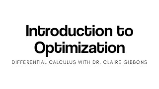 Introduction to Optimization [upl. by Remat]