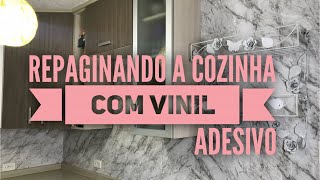 REPAGINANDO A COZINHA COM ADESIVO VINILICO  Por Cah Decora [upl. by Follmer]