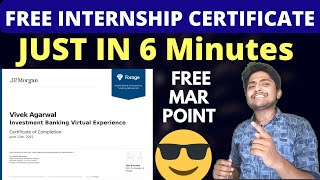 FREE Internship Certificate Online from JP Morgan Certificate in 6 minutes [upl. by Brina976]