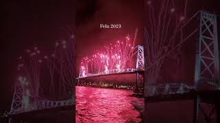 Cascata de Fogos na Ponte Hercílio Luz em Florianópolis  Reveillon 2023 [upl. by Okime]