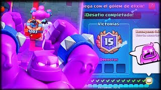 EL NUEVO EMOTE EN EL DESAFÍO DEL GOLEM DE ELIXIR en Clash Royale  WithZack [upl. by Hanschen]