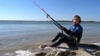 kiteboarding lesson  how to waterstart  One Launch Kiteboarding [upl. by Ahker]