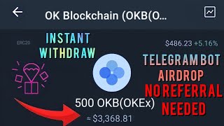 okex telegram bot airdrop  instant receive  FREE airdrop  TrustWallet receive proof [upl. by Austreng279]