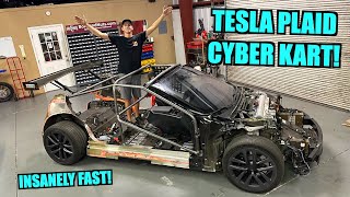 Introducing EROY The Worlds First Tesla Plaid CYBER KART [upl. by Eileme]