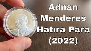 Adnan Menderes Gümüş Hatıra Para 2022 [upl. by Chiarra296]