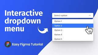 Beginner Friendly Interactive Dropdown Menu Design in Figma  Figma Prototyping Tutorial [upl. by Ayiotal215]