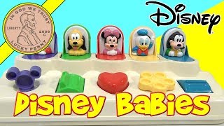 Mattel Disney Babies Poppin Pals Toy  Mickey Mouse Pluto Minnie Donald Duck Goofy [upl. by Ahsitak]